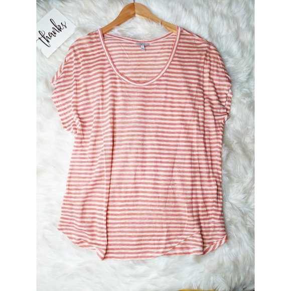 Joie Tops - Joie Neyo Striped Linen Tee Short Sleeve